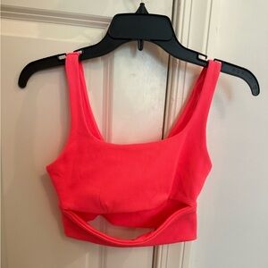Alo Hot Pink slit sports bra